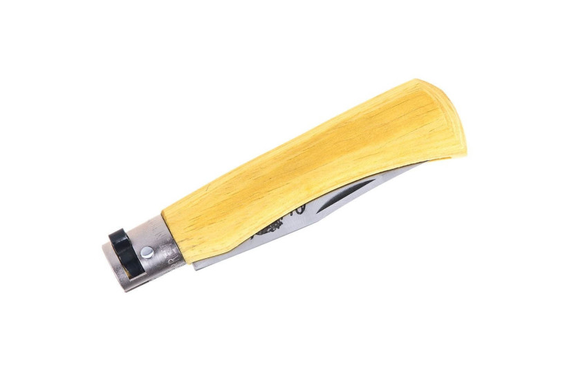 Faca de artesanato com cabo de madeira Ayous laminada a cores Yellow Old Bear