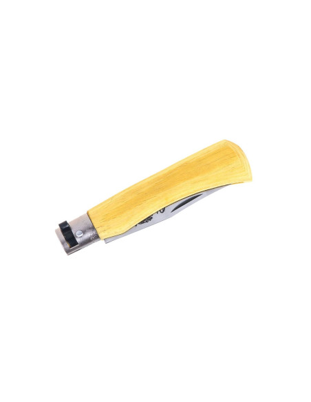 Cuchillo artesanal amarillo Old Bear Full Color laminado con mango de madera de Ayous