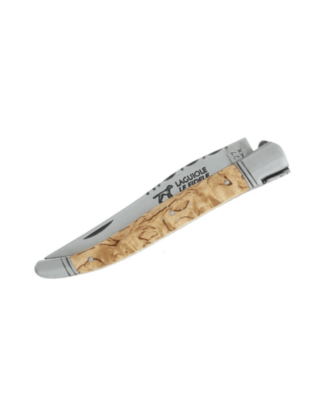 Laguiole fällkniv LE FIDELE stålblad björkträhandtag 12cm
