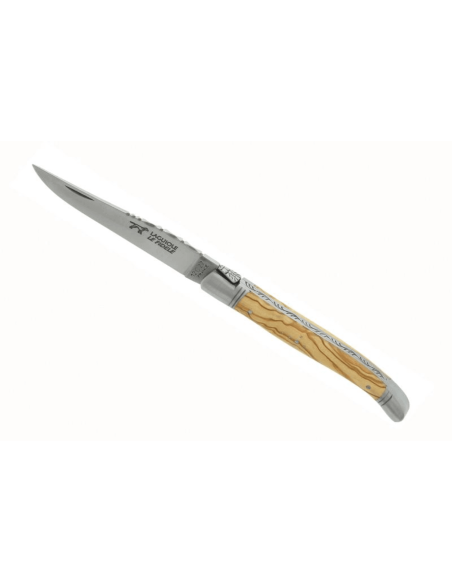 Laguiole LE FIDELE folding knife Sandvik steel olive wood handle 12cm