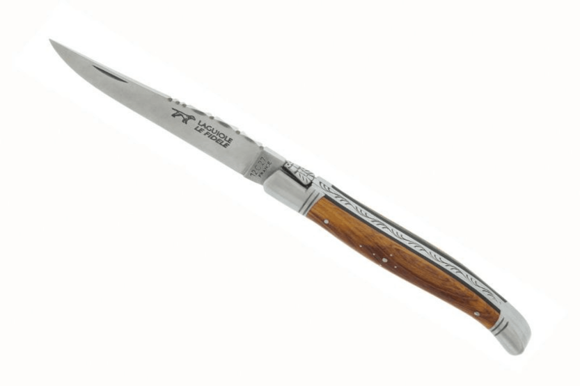 Laguiole LE FIDELE folding knife Sandvik steel Pistachio wood handle 12cm
