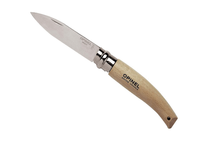 Gartenmesser Nr. 8 VRI Opinel rostfreie Klinge 8.5cm Buchenholzgriff