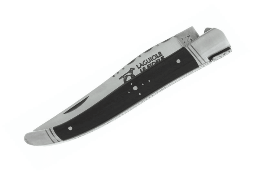 Laguiole LE FIDELE taittoveitsi Sandvik teräs eebenpuu kahva 12cm