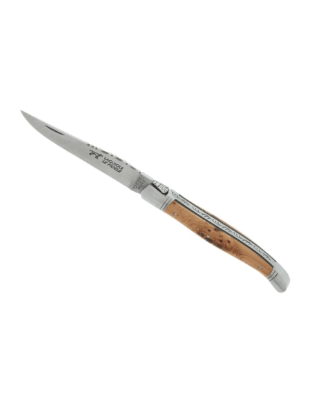 Laguiole taittoveitsi LE FIDELE Sandvik-teräs kataja puukahva 12cm