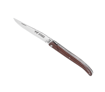 Laguiole LE FIDELE taittoveitsi Sandvik teräs violetti puukahva 12cm
