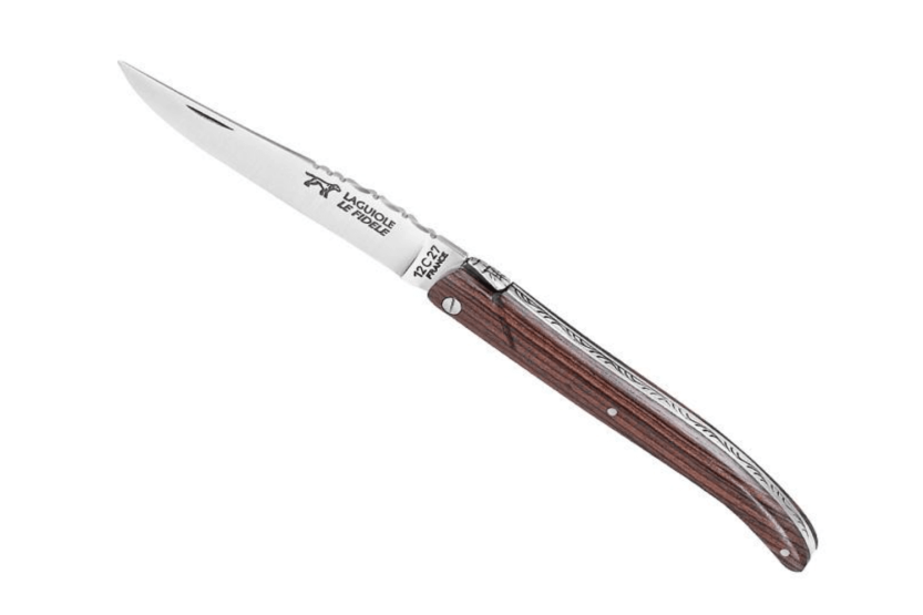 Laguiole LE FIDELE vouwmes Sandvik staal violet houten handvat 12cm