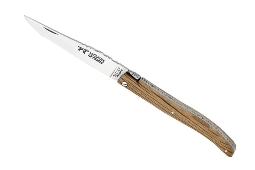 Laguiole foldekniv LE FIDELE Sandvik-stål eiketrehåndtak 12 cm