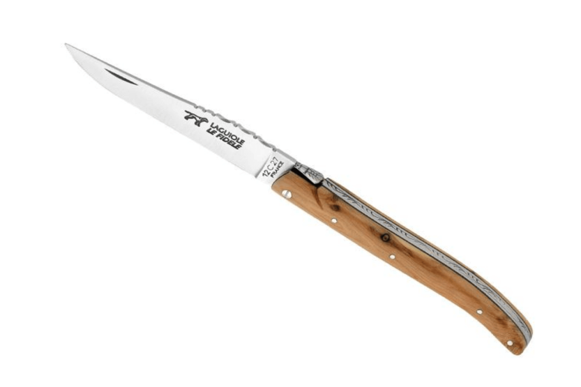 Laguiole folding knife LE FIDELE Sandvik steel juniper wood handle 12cm