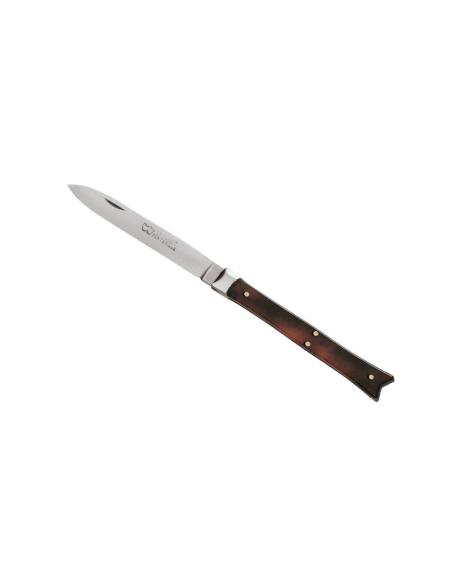 AU SABOT navaja plegable Fishtail mango de acero al carbono Rhodoid estilo carey 9cm
