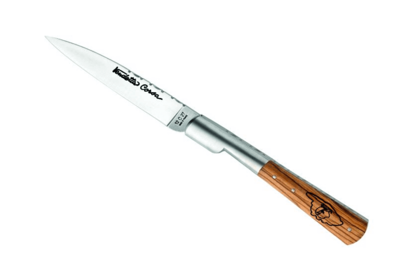 LE FIDELE Vendetta Corsa folding knife Sandvik steel olive wood handle 12.5cm
