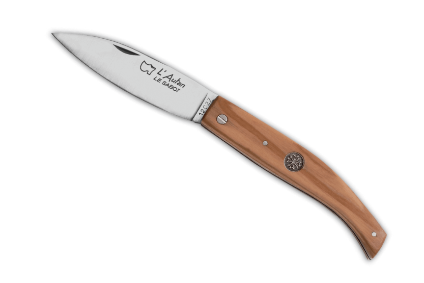 AU SABOT L'Autan folding knife Sandvik steel olive wood handle 11cm