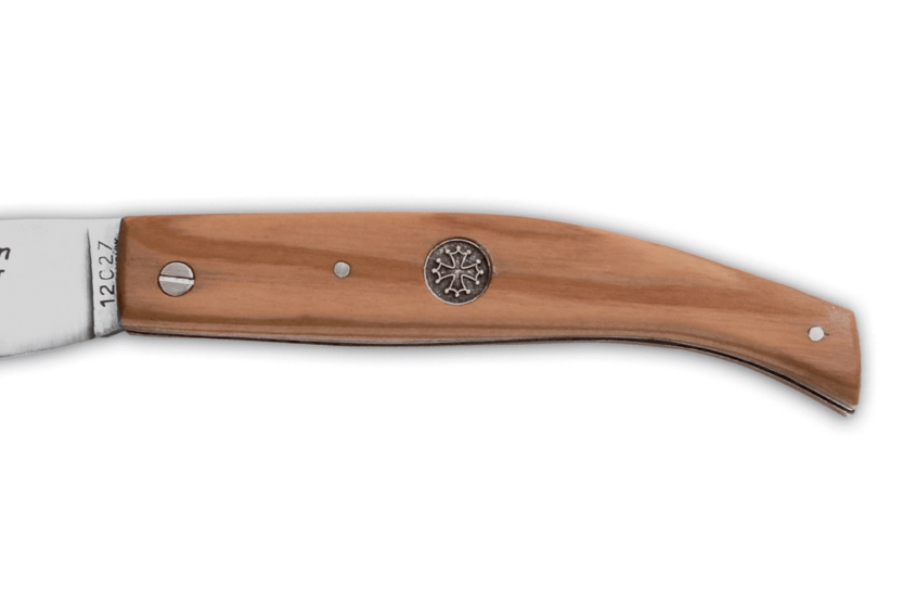 AU SABOT L'Autan folding knife Sandvik steel olive wood handle 11cm