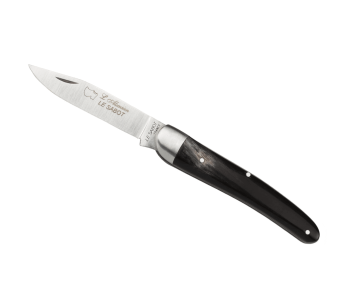 AU SABOT L'Alsacien navaja plegable acero carbono mango cuerno 10cm