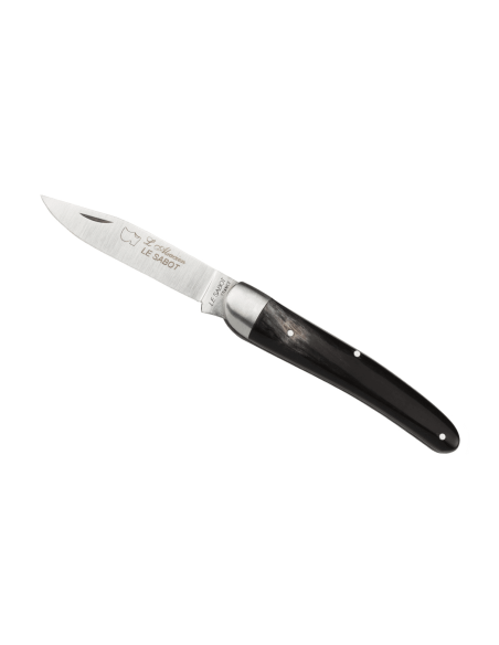 AU SABOT L'Alsacien folding knife carbon steel horn handle 10cm