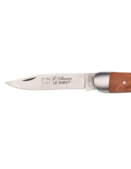 Au Sabot L'Alsacien faca dobrável com cabo em kotibé saca-rolhas de 10 cm