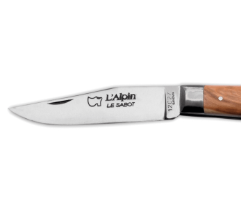 AU SABOT L'Alpin navaja plegable acero Sandvik mango enebro 10cm 2