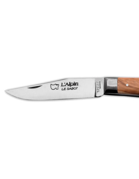 AU SABOT L'Alpin foldekniv Sandvik-stål enebærhåndtak 10 cm