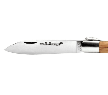 Cuchillo plegable Au Sabot Le Provençal Acero Sandvik Mango de madera de olivo 12cm 2