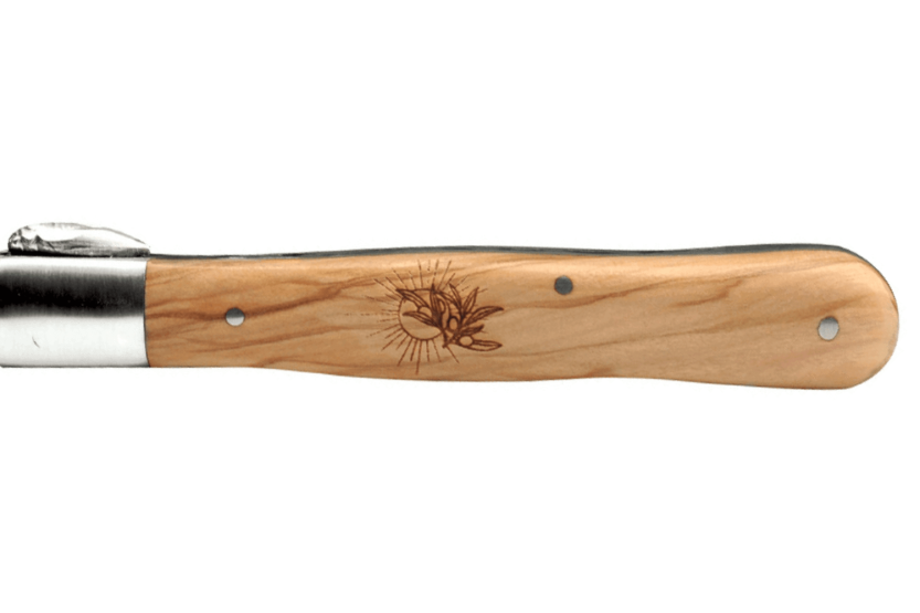 Au Sabot Le Provençal folding knife Sandvik steel olive wood handle 12cm