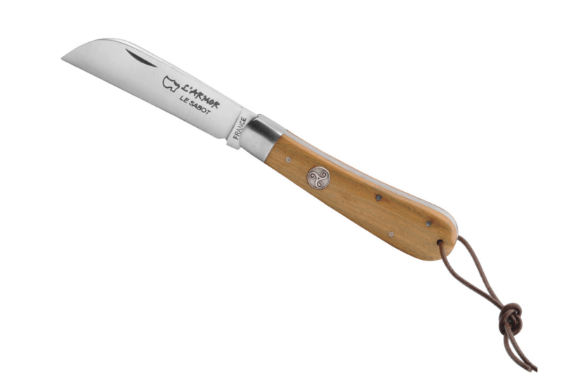 Au Sabot L'Armor vouwmes Sandvik staal teak handvat 10.5cm