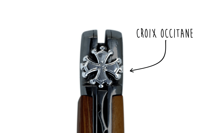 L'occitan foldekniv Z100 i rustfritt stål med håndtak i oliventre 11 cm