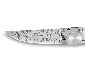 Le Thiers Liner Lock foldekniv Claude Dozorme old school dekor 10,5 cm 2