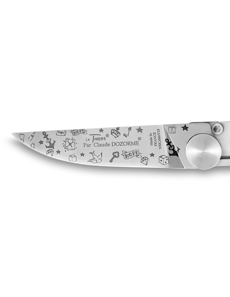 Le Thiers Liner Lock folding knife Claude Dozorme old school decor 10.5cm