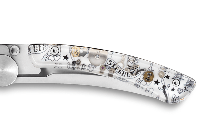Faca dobrável Claude Dozorme Le Thiers Liner Lock 10,5 cm design da velha guarda