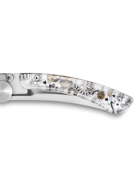 Le Thiers Liner Lock foldekniv Claude Dozorme old school indretning 10,5 cm