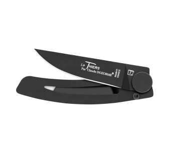 Le Thiers Liner Lock taittoveitsi Claude Dozorme musta ruostumaton teräs 10.5cm 2