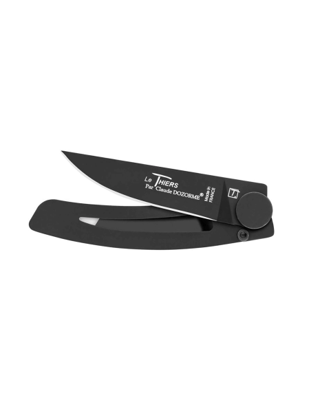 Le Thiers Liner Lock navaja plegable Claude Dozorme acero inoxidable negro 10.5cm