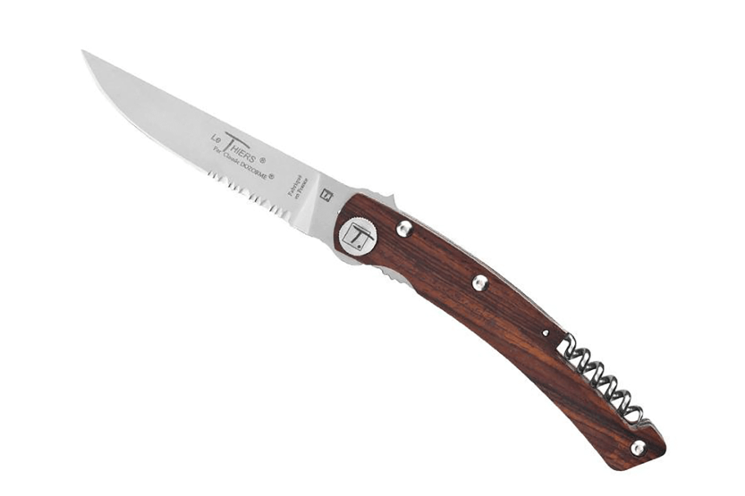 Le Thiers Liner Lock Claude Dozorme vallernia 12.5cm semi serrated folding knife