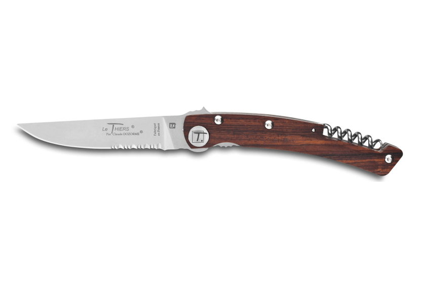 Le Thiers Liner Lock Claude Dozorme vallernia 12,5 cm halvsavet foldekniv