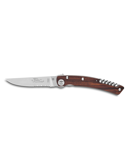 Faca dobrável Le Thiers Liner Lock Claude Dozorme vallernia 12,5 cm semi-serrilhada