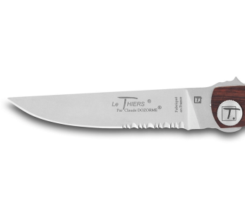 Le Thiers Liner Lock Claude Dozorme vallernia 12.5cm cuchillo plegable semi dentado 2