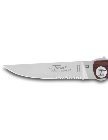 Le Thiers Liner Lock Claude Dozorme vallernia 12.5cm semi serrated folding knife