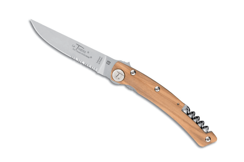 Le Thiers Liner Lock Claude Dozorme oliv fällkniv 12,5cm