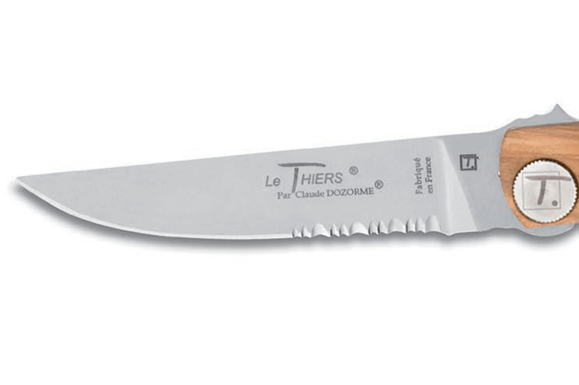 Le Thiers Liner Lock Claude Dozorme olijf vouwmes 12,5cm