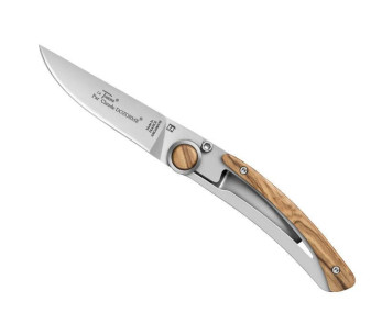 Claude Dozorme Le Thiers Liner Lock navaja plegable madera de olivo 10.5cm