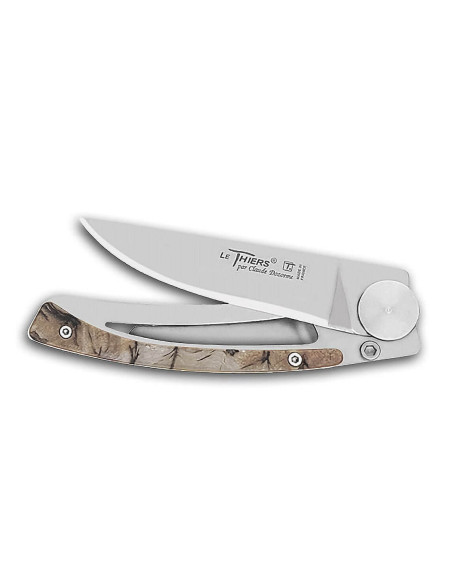 Le Thiers folding knife Liner Lock Claude Dozorme ram horn 10.5cm