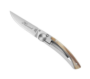 Claude Dozorme Le Thiers Liner Lock fällkniv 10,5 cm ljust horn