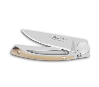 Claude Dozorme Le Thiers Liner Lock taittoveitsi 10,5 cm vaalea sarvi 10.5 cm 2