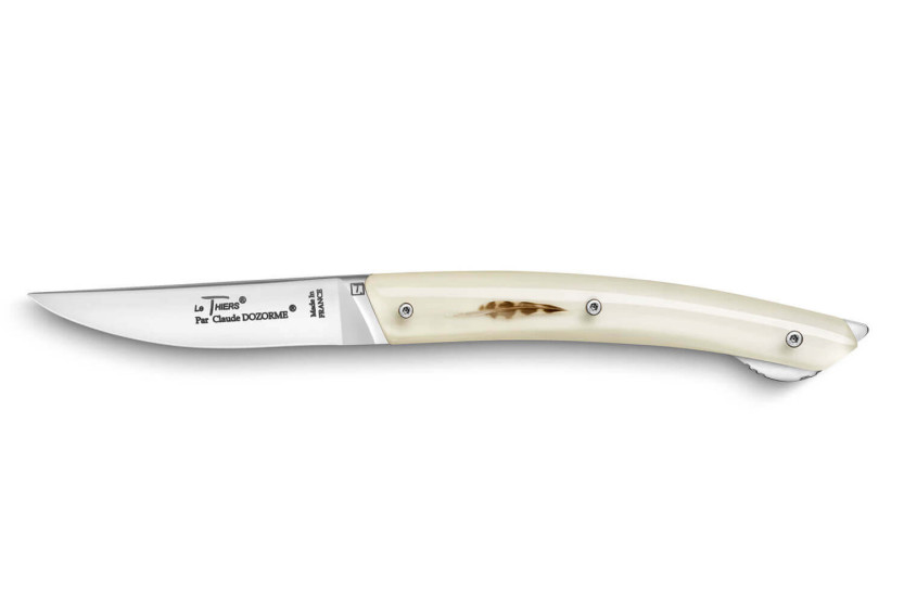 Le Thiers Verrou Claude Dozorme navaja plegable con mango de pluma de pintor 12cm
