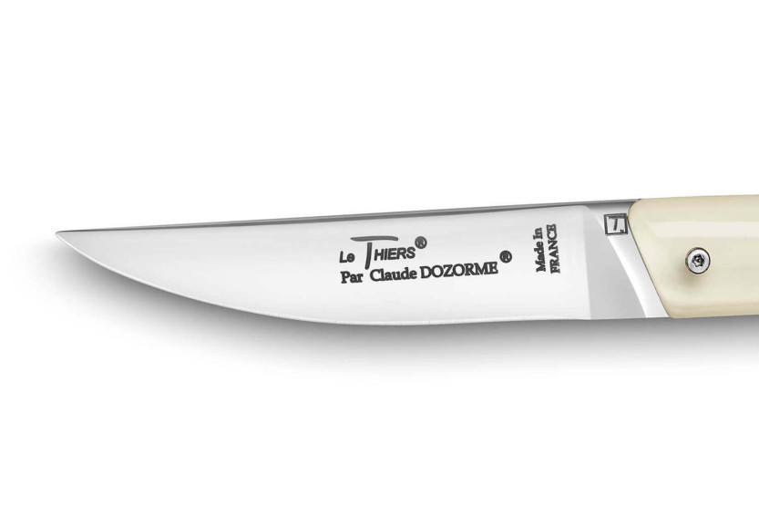 Le Thiers Verrou Claude Dozorme fällkniv med målarfjäderhandtag 12cm