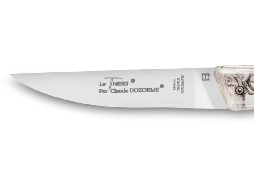 Le Thiers Verrou Claude Dozorme foldekniv 12 cm hjorteskæfte