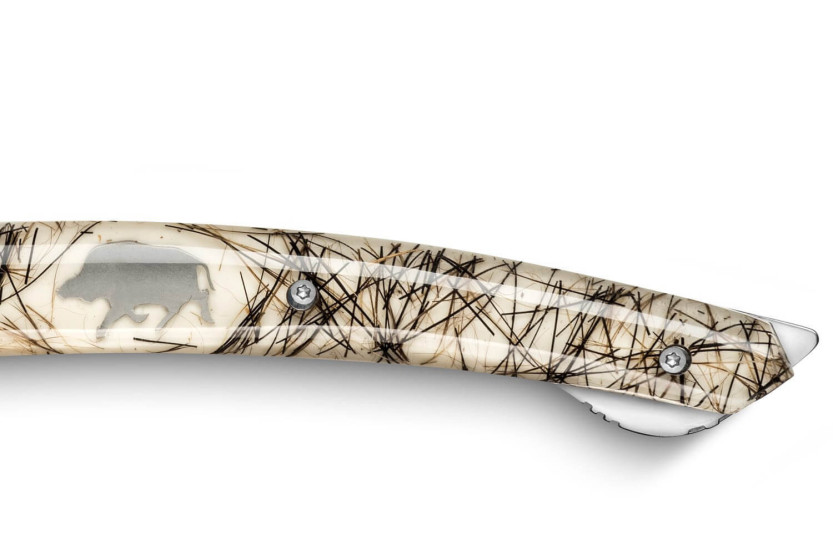 Le Thiers Verrou Claude Dozorme coltello pieghevole 12 cm manico in setola di cinghiale
