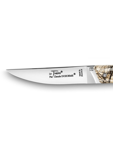 Le Thiers Verrou Claude Dozorme folding knife 12cm boar bristle handle