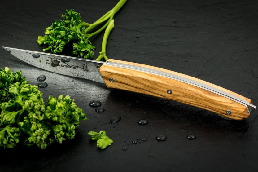 Klappmesser Le Thiers Verrou Claude Dozorme Olivenholzgriff 12cm