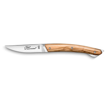 Le Thiers fällkniv Claude Dozorme olivträhandtag 12cm