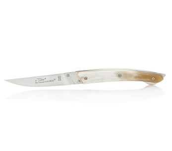 Le Thiers Verrou Claude Dozorme fällkniv 12cm ljust hornhandtag
